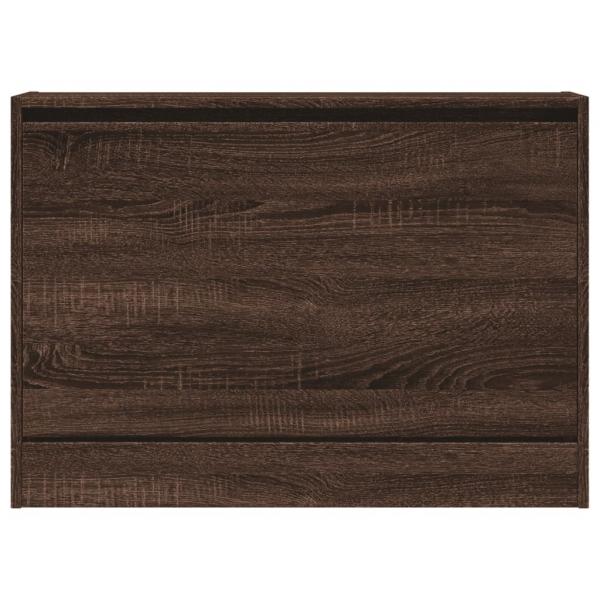Schuhschrank Braun Eichen-Optik 80x21x57 cm Holzwerkstoff