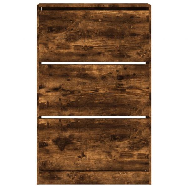 Schuhschrank Räuchereiche 80x21x125,5 cm Holzwerkstoff