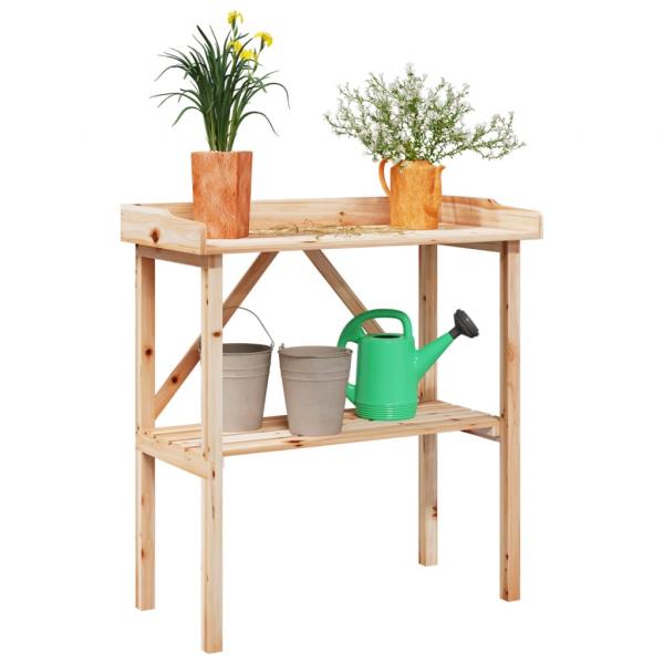 ARDEBO.de - Pflanztisch mit Ablage 78x38x82,5 cm Massivholz Tanne