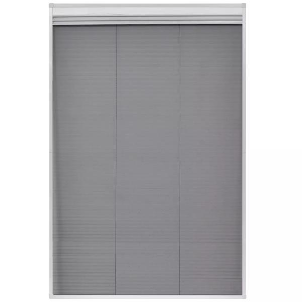 Insektenschutz-Plissee für Fenster Jalousie Aluminium 80x120 cm 