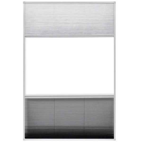 Insektenschutz-Plissee für Fenster Jalousie Aluminium 80x120 cm 