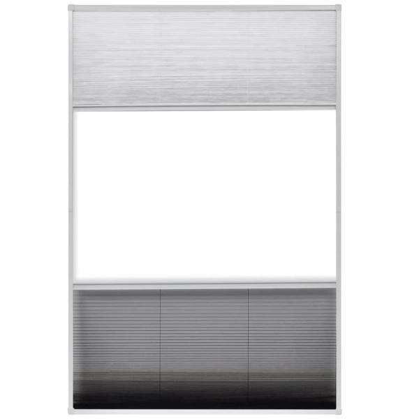 Insektenschutz-Plissee für Fenster Jalousie Aluminium 80x120 cm 