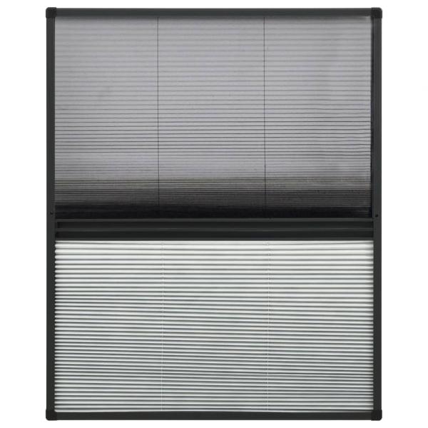 Insektenschutz-Plissee für Fenster Alu 80x100 cm mit Jalousie