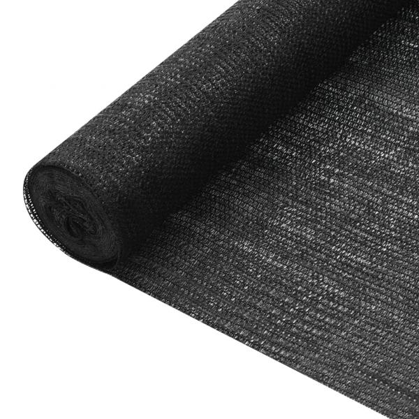 Zaunblende Schwarz 1,5x10 m HDPE 75 g/m² 
