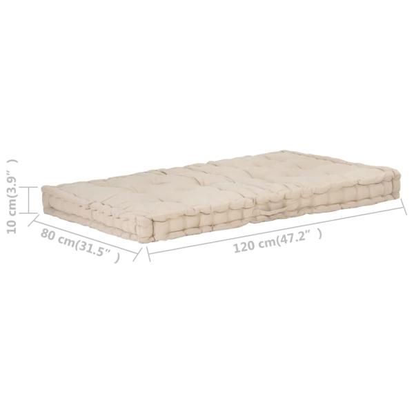 Palettenauflagen 2 Stk. Baumwolle Beige