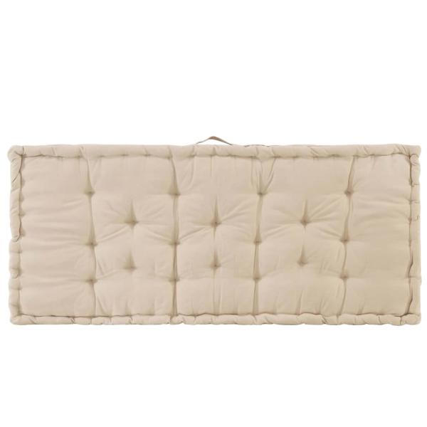 Palettenauflagen 2 Stk. Baumwolle Beige