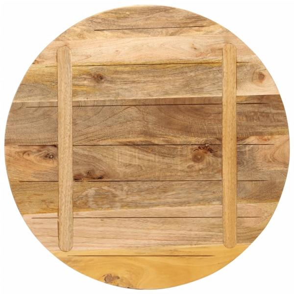 Tischplatte Ø 70x1,5 cm Rund Raues Massives Mangoholz