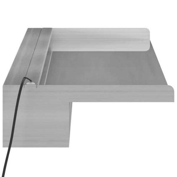 Wasserfall-Element mit RGB LEDs Edelstahl 108 cm