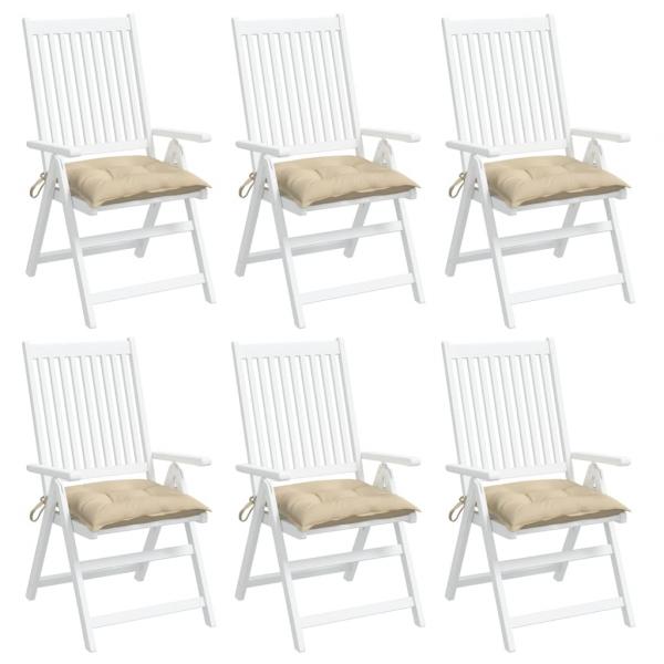 ARDEBO.de - Palettenkissen 6 Stk. Beige 50x50x7 cm Oxford-Gewebe