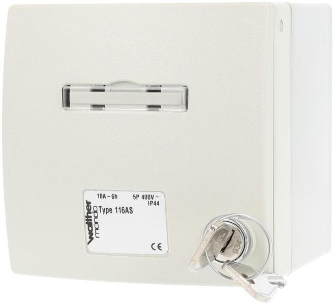 WALTHER 116AS CEE-MONDO Wandsteckdose 16A 5P 400V