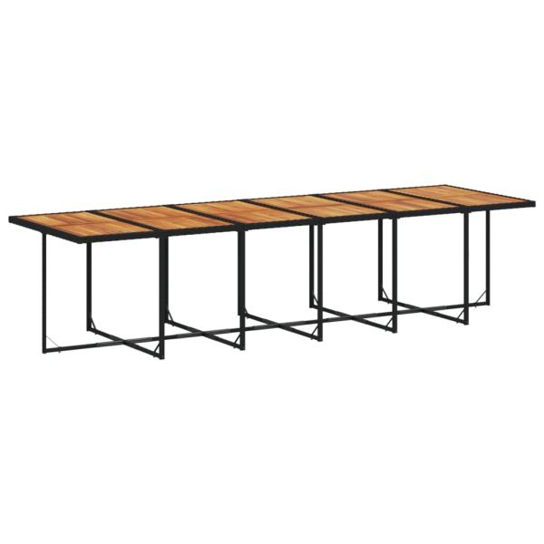 17-tlg. Garten-Essgruppe mit Kissen Schwarz Poly Rattan