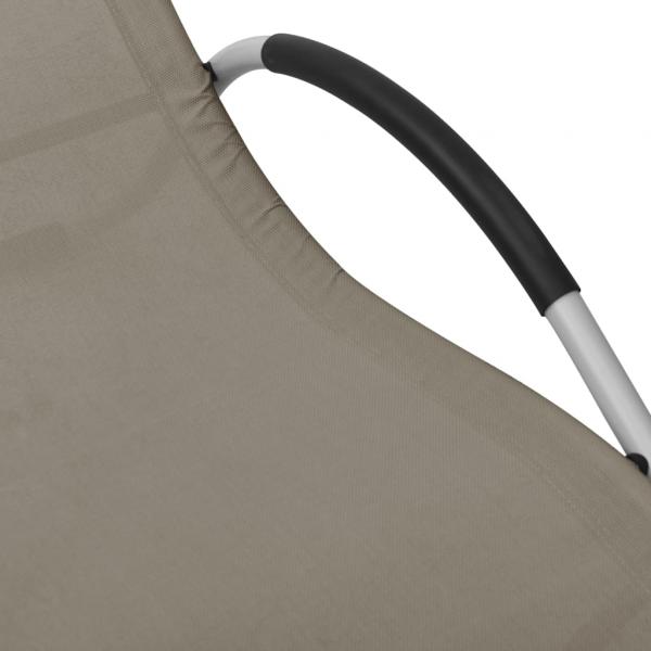 Sonnenliegen Textilene 2 Stk. Taupe und Grau 