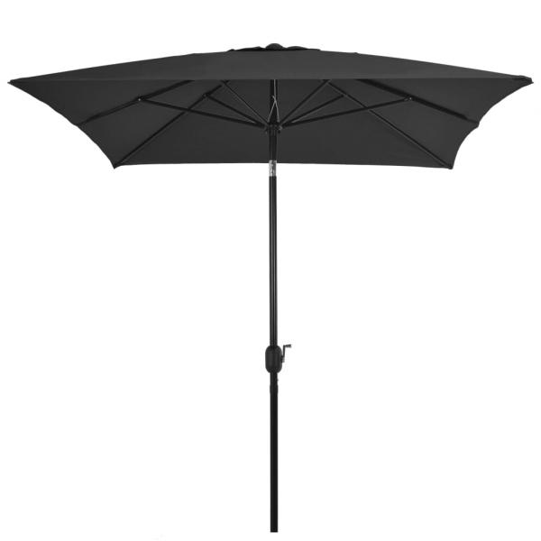 Sonnenschirm mit Metall-Mast 300 x 200 cm Anthrazit