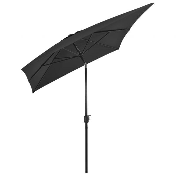 Sonnenschirm mit Metall-Mast 300 x 200 cm Anthrazit