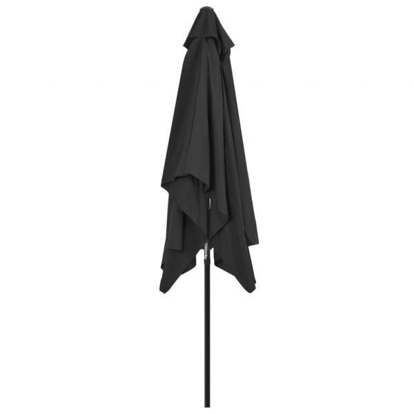 Sonnenschirm mit Metall-Mast 300 x 200 cm Anthrazit