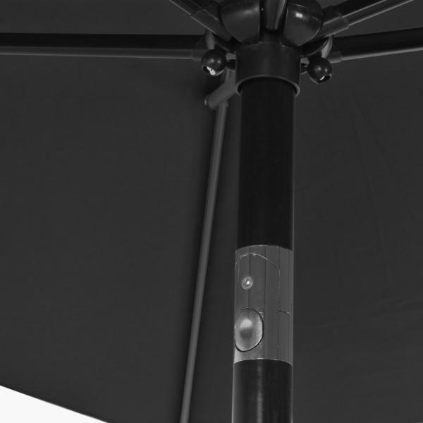 Sonnenschirm mit Metall-Mast 300 x 200 cm Anthrazit