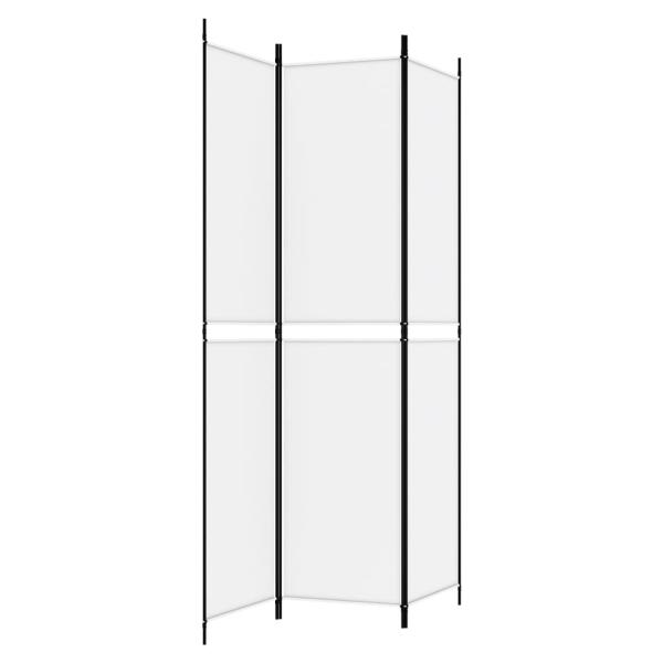 3-tlg. Paravent Weiß 150x220 cm Stoff