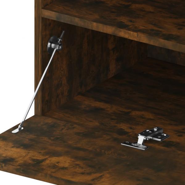 TV-Schrank mit LED-Leuchten Räuchereiche 75x35x40 cm 