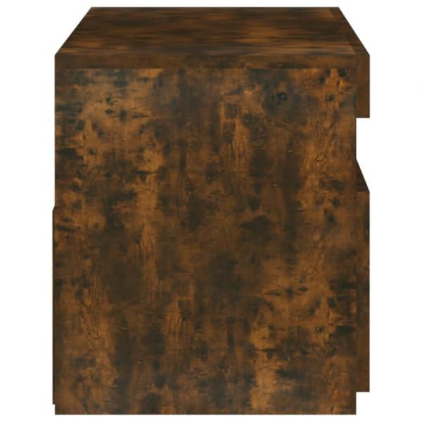 TV-Schrank mit LED-Leuchten Räuchereiche 75x35x40 cm 