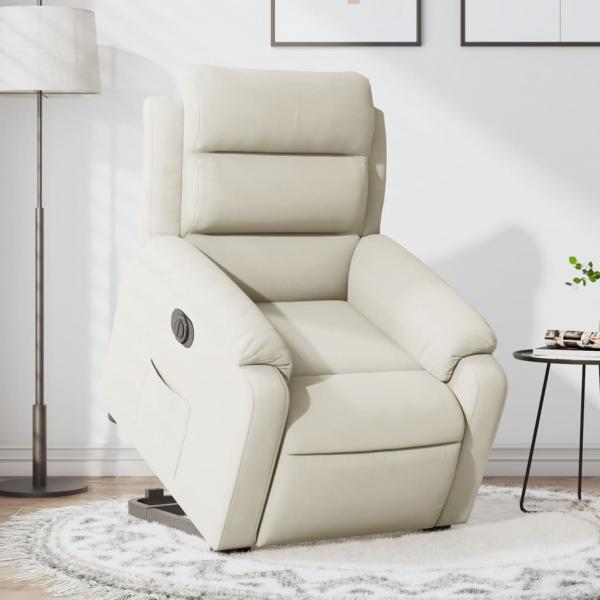 ARDEBO.de - Relaxsessel mit Aufstehhilfe Elektrisch Creme Samt