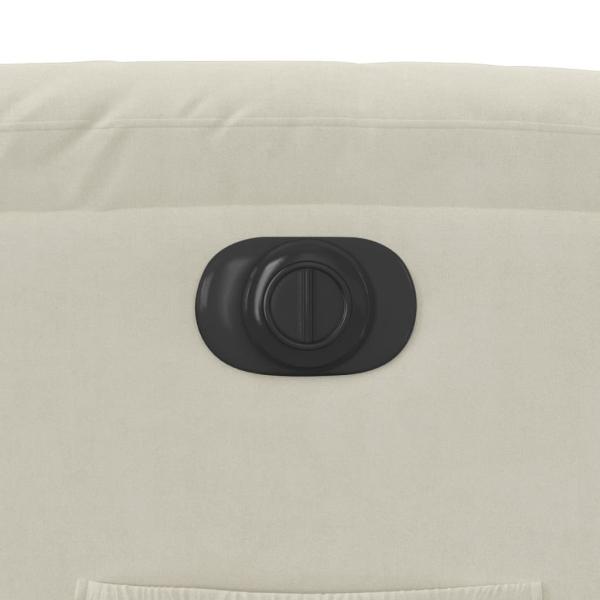 Relaxsessel mit Aufstehhilfe Elektrisch Creme Samt
