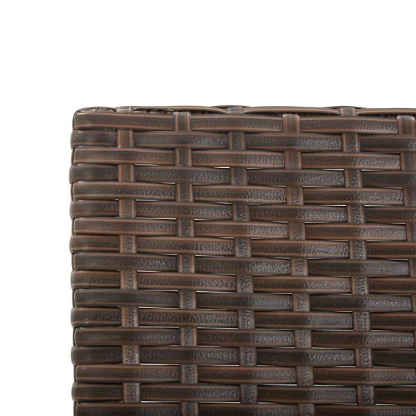 Gartenbank mit Kissen Braun 176 cm Poly Rattan