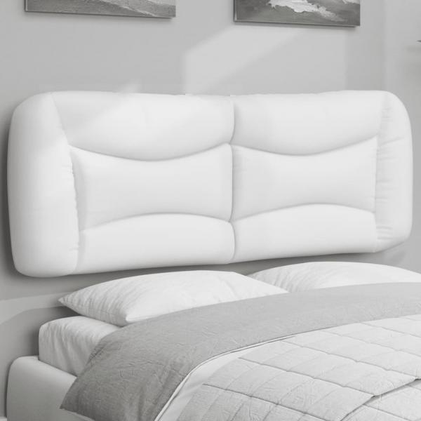 ARDEBO.de - Kopfteil-Kissen Weiß 120 cm Kunstleder