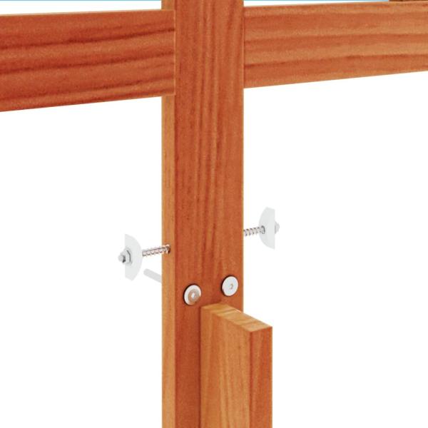 Kopfteil Wachsbraun 135 cm Massivholz Kiefer