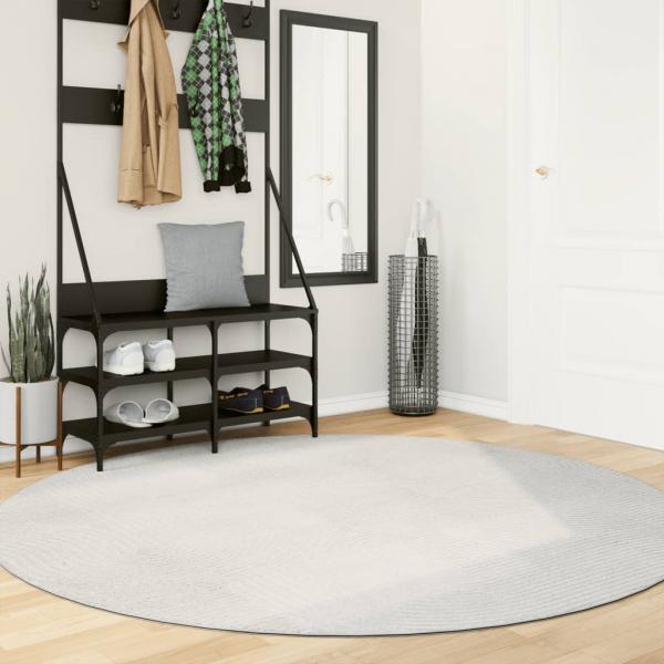 ARDEBO.de - Teppich IZA Kurzflor Skandinavischer Look Creme Ø 200 cm