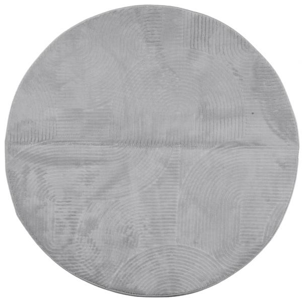 Teppich IZA Kurzflor Skandinavischer Look Grau Ø 200 cm
