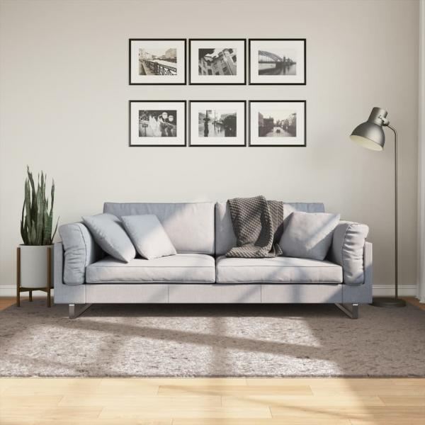 ARDEBO.de - Shaggy-Teppich PAMPLONA Hochflor Modern Beige 160x230 cm