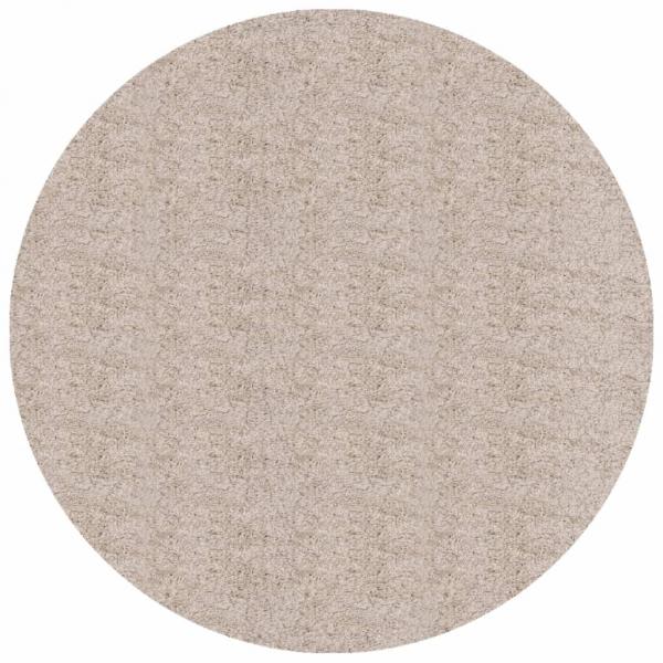 Shaggy-Teppich PAMPLONA Hochflor Modern Beige Ø 100 cm
