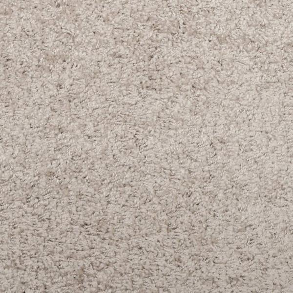 Shaggy-Teppich PAMPLONA Hochflor Modern Beige Ø 100 cm