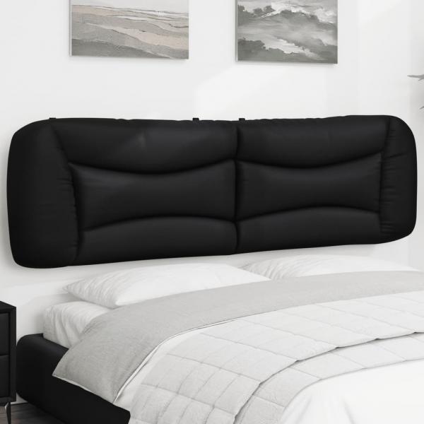 ARDEBO.de - Kopfteil-Kissen Schwarz 180 cm Kunstleder