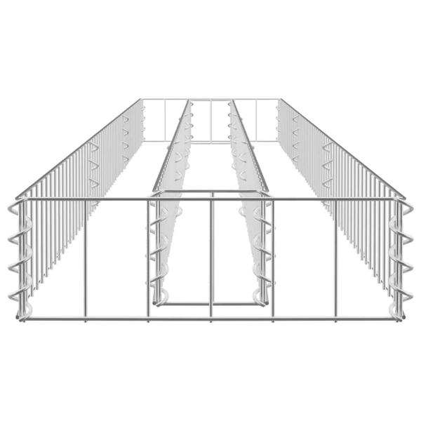 Gabionen-Hochbeet Verzinkter Stahl 270x30x10 cm