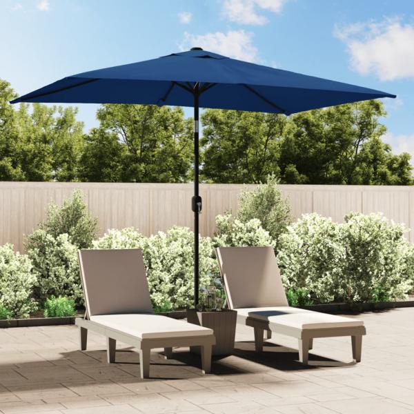 ARDEBO.de - Sonnenschirm mit Metall-Mast 300x200 cm Azurblau