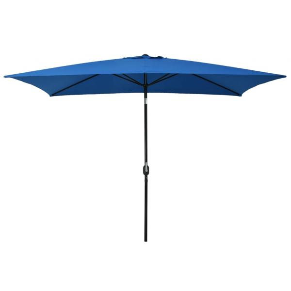 Sonnenschirm mit Metall-Mast 300x200 cm Azurblau