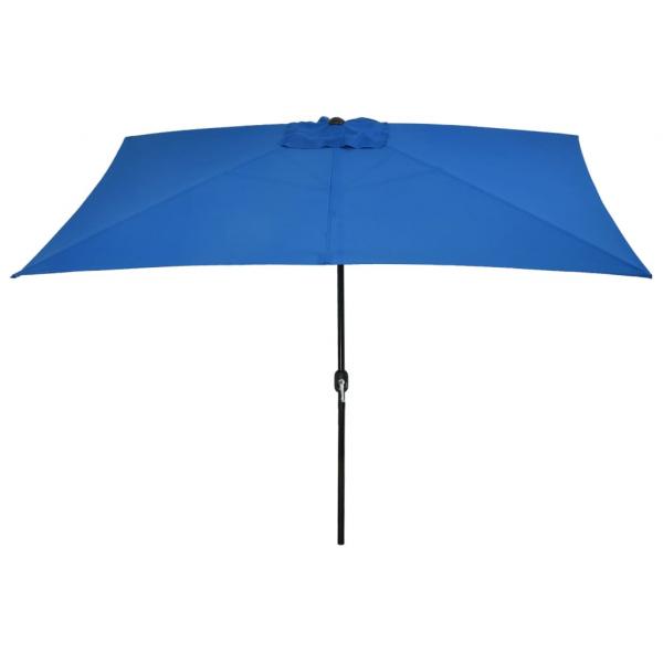 Sonnenschirm mit Metall-Mast 300x200 cm Azurblau