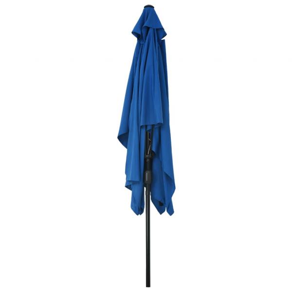 Sonnenschirm mit Metall-Mast 300x200 cm Azurblau