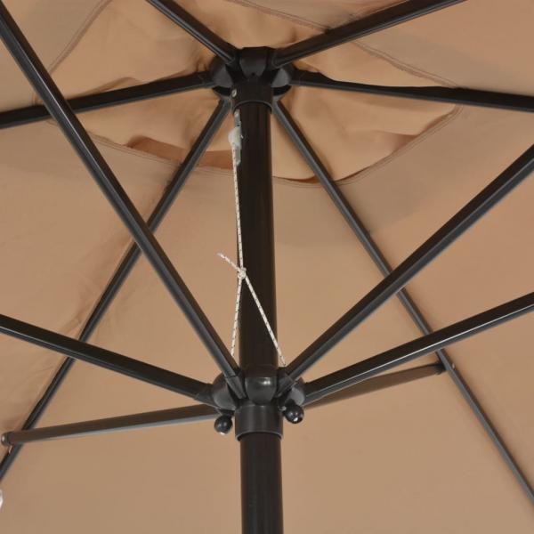 Sonnenschirm mit Metall-Mast 300 x 200 cm Taupe