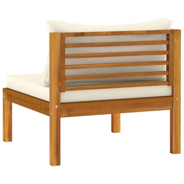 ARDEBO.de - 7-tlg. Garten-Lounge-Set mit Creme Kissen Massivholz Akazie