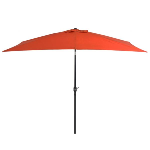 Sonnenschirm mit Metall-Mast 300 x 200 cm Terrakotta-Rot