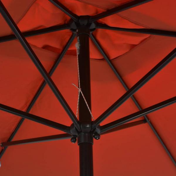 Sonnenschirm mit Metall-Mast 300 x 200 cm Terrakotta-Rot
