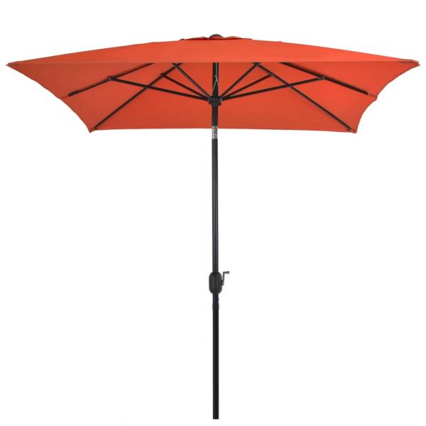 Sonnenschirm mit Metall-Mast 300 x 200 cm Terrakotta-Rot