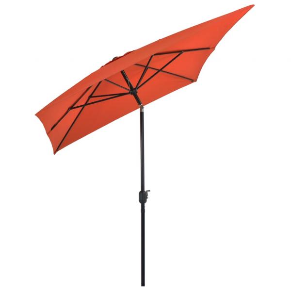 Sonnenschirm mit Metall-Mast 300 x 200 cm Terrakotta-Rot