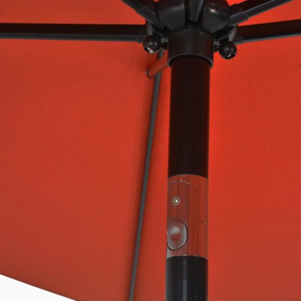 Sonnenschirm mit Metall-Mast 300 x 200 cm Terrakotta-Rot