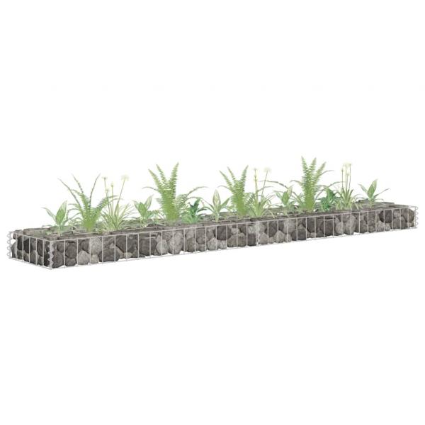 ARDEBO.de -  Gabionen-Hochbeet Verzinkter Stahl 180x30x10 cm