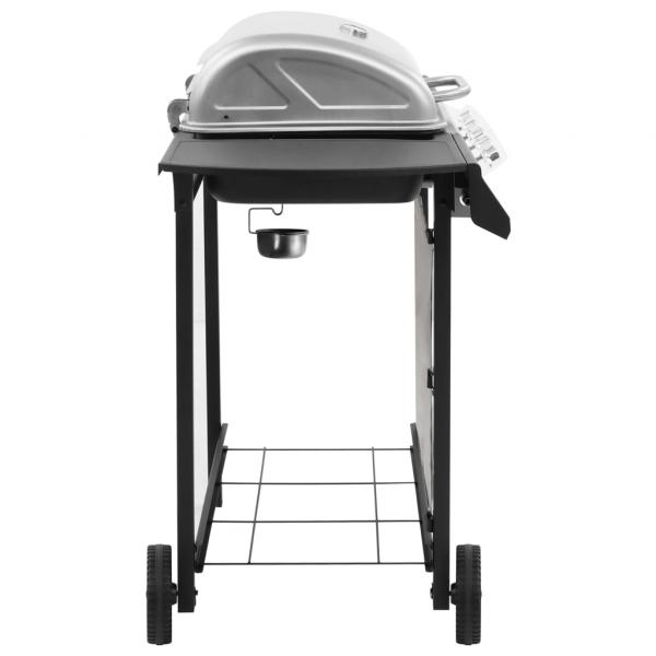 Gasgrill mit 4 Flammen Schwarz und Silbern