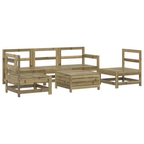 ARDEBO.de - 6-tlg. Garten-Sofagarnitur Kiefernholz Imprägniert