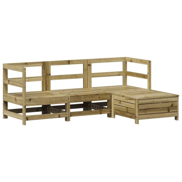 4-tlg. Garten-Sofagarnitur Kiefernholz Imprägniert